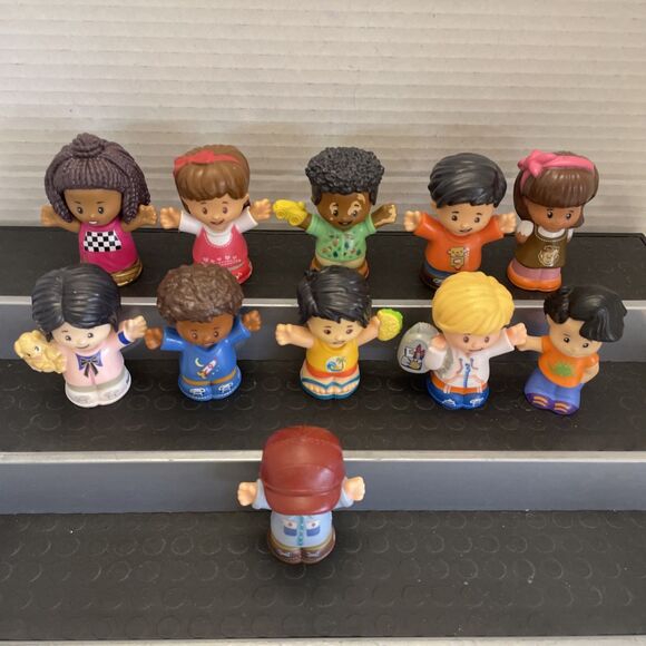 Fisher Price Little People Mixed Figure Lot Of 11 School Children Vitiligo - Picture 12 of 12